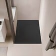 STANO - Receveur de douche 90 x 170 cm extra plat noir PIATTO en SoliCast® surface ardoisée - vignette