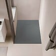 STANO - Receveur de douche 90 x 140 cm extra plat gris basalte PIATTO en SoliCast® surface ardoisée - vignette