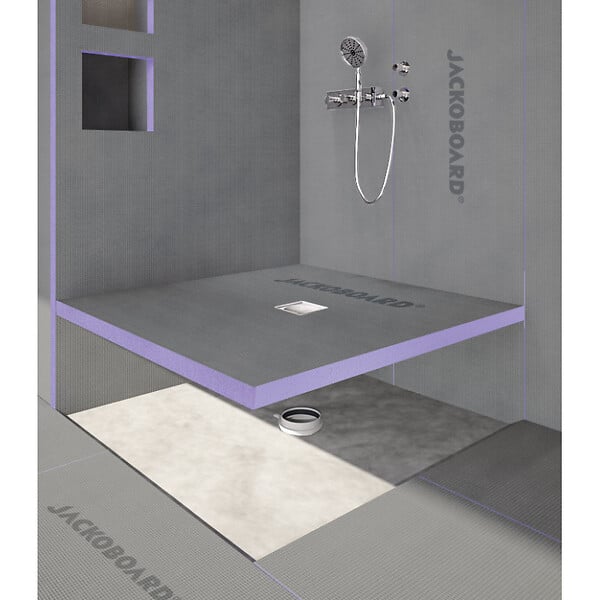 JACKON - Jackon Receveur de douche à carreler Aqua Centré 1000x1000x40mm siphon horizontal offert (4512088 + 4512007) - large