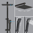 AICA SANITAIRE - AICA Colonne de Douche Thermostatique avec Mitigeur Ensemble de Douche Hauteur Réglable Système Mitigeur Thermostatique Douche - vignette