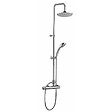 PAFFONI - Paffoni STICK FIX Colonne de douche complète avec mitigeur à levier + Douchette à main + Flexible, Chrome (ZCOL686) - vignette