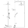 PAFFONI - Paffoni STICK FIX Colonne de douche complète avec mitigeur à levier + Douchette à main + Flexible, Chrome (ZCOL686) - vignette