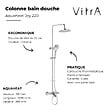 VITRA - Colonne bain douche thermostatique Aquaheat Joy 220 + Nettoyant Briochin - vignette