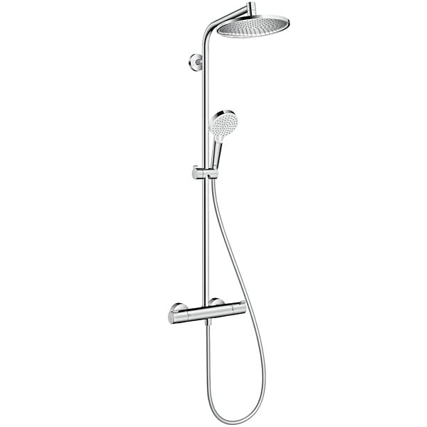 HANSGROHE - Colonne de douche Crometta S 240 EcoSmart chrome HANSGROHE 27268000 avec mitigeur thermostatique - large