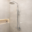 AURLANE - Colonne de douche Mécanique finition Chrome 133x26x52 cm - MOLLY CHROME - vignette