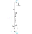 AURLANE - Colonne de douche Mécanique finition Chrome 133x26x52 cm - MOLLY CHROME - vignette