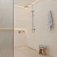 AURLANE - Colonne de douche Mécanique finition Chrome 133x26x52 cm - MOLLY CHROME - vignette