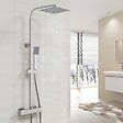 AICA SANITAIRE - AICA Colonne de douche thermostatique ，avec mitigeur thermostatique carré 1, pommeau de douche carré,réglable - vignette