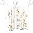 99DECO - Lot de 2 panneaux de douche en aluminium (90x220 & 120x220 cm) + profilés blanc - Vegetalist - Marron - vignette