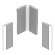 99DECO - Lot de 2 panneaux de douche en aluminium (90x220 & 120x220 cm) + profilés blanc - Vegetalist - Marron - vignette