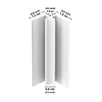 99DECO - Lot de 2 panneaux de douche en aluminium (90x220 & 120x220 cm) + profilés blanc - Vegetalist - Marron - vignette