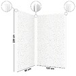 99DECO - Lot de 2 panneaux de douche en PVC (90x220 & 120x220 cm) + profilés blanc - Terrazzo Mineral - Multicolore - vignette