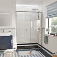 CERAMIA - Ceramia PURA Porte de douche 140x195cm coulissante anticalcaire avec profilés Chrome brillant (CERAHP140C) - vignette
