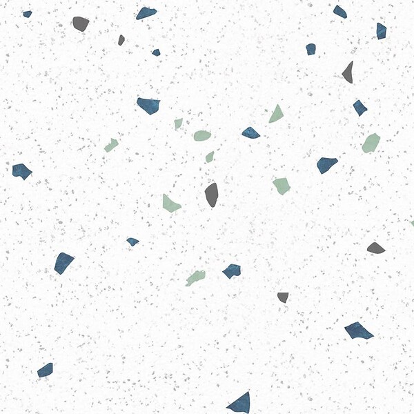 99DECO - Lot de 2 panneaux de douche en aluminium (90x220 & 120x220 cm) + profilés blanc - Terrazzo Mineral - Multicolore - large