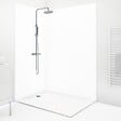 99DECO - Lot de 2 panneaux de douche en aluminium (90x220 & 120x220 cm) + profilés blanc - Essentiel - Blanc - vignette