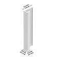 99DECO - Lot de 2 panneaux de douche en aluminium (90x220 & 120x220 cm) + profilés blanc - Essentiel - Blanc - vignette