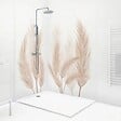 99DECO - Lot de 2 panneaux de douche en aluminium (90x220 & 120x220 cm) + profilés blanc - Pampa - Marron - vignette