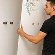 99DECO - Lot de 2 panneaux de douche en aluminium (90x220 & 120x220 cm) + profilés blanc - Flowers in Rain - Multicolore - vignette