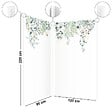 99DECO - Lot de 2 panneaux de douche en aluminium (90x220 & 120x220 cm) + profilés blanc - Flowers in Rain - Multicolore - vignette