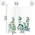 99DECO - Lot de 2 panneaux de douche en PVC (90x220 & 120x220 cm) + profilés blanc - Motif végétal - Vert et Blanc - Quiétude - vignette