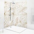 99DECO - Lot de 2 panneaux de douche en aluminium (90x220 & 120x220 cm) + profilés blanc - Lamnar - Noir - vignette