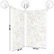 99DECO - Lot de 2 panneaux de douche en PVC (90x220 & 120x220 cm) + profilés blanc - New Trashwall - Marron - vignette