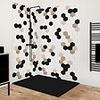 99DECO - Lot de 2 panneaux de douche en PVC (90x220 & 120x220 cm) + profilés blanc - Mix Hexa - Multicolore - vignette