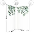 99DECO - Lot de 2 panneaux de douche en PVC (90x220 & 120x220 cm) + profilés blanc - Eucalyptus in Rain - Multicolore - vignette