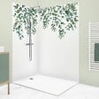 99DECO - Lot de 2 panneaux de douche en aluminium (90x220 & 120x220 cm) + profilés blanc - Eucalyptus in Rain - Multicolore - vignette