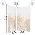 99DECO - Lot de 2 panneaux de douche en aluminium (90x220 & 120x220 cm) + profilés blanc - Motif végétal - Beige - Gaïa - vignette