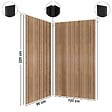 99DECO - Pack 2 panneaux de douche en aluminium Marron effet Bois Japandi + 3 profilés Noirs - 99deco - 1 panneau de 90x220 cm et 1 panneau de 120x220 cm - vignette