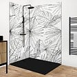99DECO - Lot de 2 panneaux de douche en aluminium (90x220 & 120x220 cm) + profilés noir - Lamnar - Noir - vignette