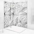 99DECO - Lot de 2 panneaux de douche en aluminium (90x220 & 120x220 cm) + profilés noir - Lamnar - Noir - vignette