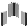 99DECO - Lot de 2 panneaux de douche en aluminium (90x220 & 120x220 cm) + profilés noir - Lamnar - Noir - vignette