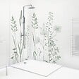 99DECO - Lot de 2 panneaux de douche en aluminium (90x220 & 120x220 cm) + profilés blanc - Vegetalist - Vert - vignette