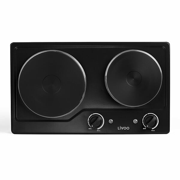 LIVOO - Réchaud électrique 2 Feux 2500w Noir - DOC168N - large