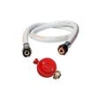 PROWELTEK - Rechaud à gaz en Fonte véritable 4 pieds 2 bruleurs + Tuyau gaz à vis 1.50m + Détendeur Propane TRIGLAV 9800 - vignette