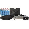 KEMPER - Barbecue gaz Grill 2en1 Réchaud gaz piézo 2200 W + 8 cartouches gaz butane KEMPER - vignette