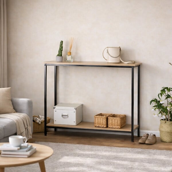 CONCEPT USINE - Console rectangle 106x35cm bois DOORA - large