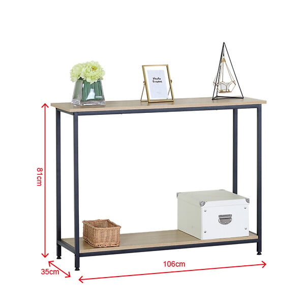CONCEPT USINE - Console rectangle 106x35cm bois DOORA - large