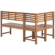 BELIANI - Ensemble de terrasse 4 places TREIA Acacia Marron - vignette