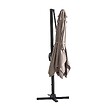 OVIALA - Parasol déporté 2x3 m et 4 dalles à remplir aluminium taupe - Amalya - vignette