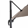 OVIALA - Parasol déporté 2x3 m et 4 dalles à remplir aluminium taupe - Amalya - vignette
