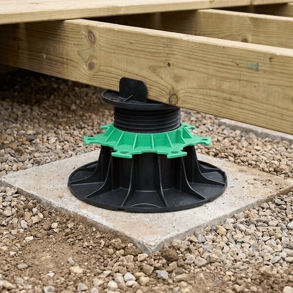 JOUPLAST - Plot terrasse bois réglable 80 à 140 mm - JOUPLAST - Carton de 10 plots - large