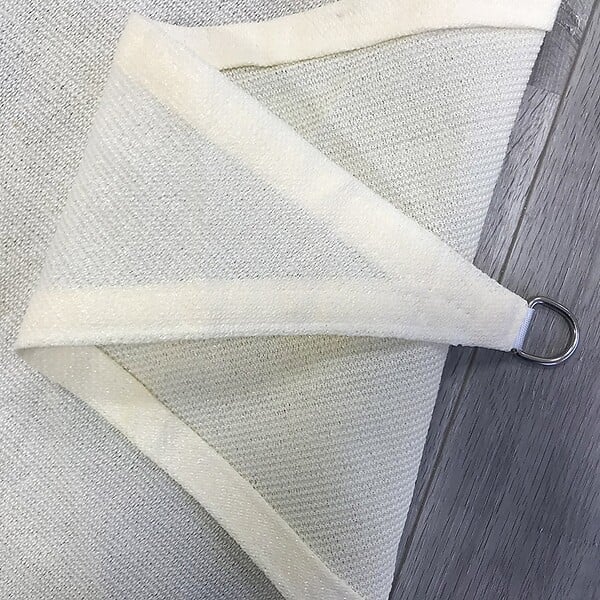 COTE STORE - Voile d'ombrage 3 x 4 x 4 x 5 m trapèze 280g/m² - Haute densité résistante au vent - Tissu micro-aéré - Écru - large