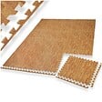 TECTAKE - Ensemble de 24 dalles carrées EVA - Tapis de sol et de sport imprimé bois - vignette