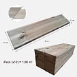 VINUOVO - Pack 16 Lames terrasse bois autoclave  80 x 14,5 x 2,7 cm (Long.x larg. x épaisseur)  1 côté lisse / 1 rainuré - vignette