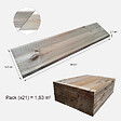 VINUOVO - Pack 21 Lames terrasse bois autoclave  60 x 14,5 x 2,7 cm (Long.x larg. x épaisseur)  1 côté lisse / 1 rainuré - vignette