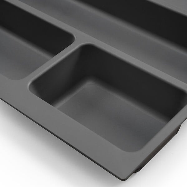 EMUCA - Range-couverts Optima pour tiroir universel, module 700mm, Plastique, Gris antracite - large