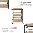 TECTAKE - Chariot de service Worcester 65x41,5x87cm Bois clair industriel, Chêne Sonoma - vignette